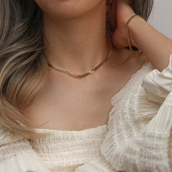 Jewelry - PVD Gold Plating Thin Snake Chain Necklace